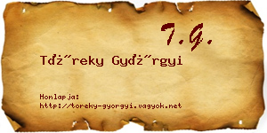 Töreky Györgyi névjegykártya