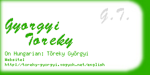gyorgyi toreky business card